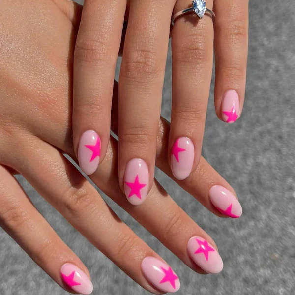 Hot Pink Nails