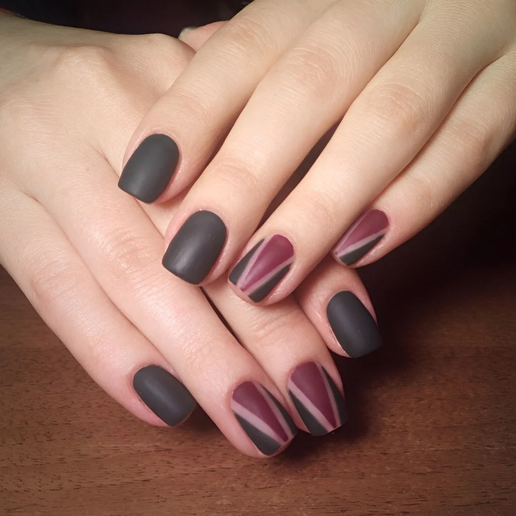 Maroon Nails