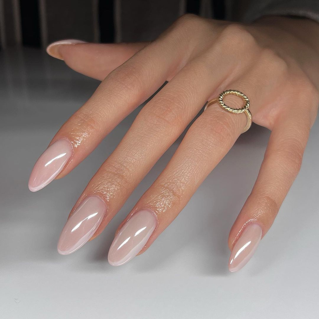 baby pink nails