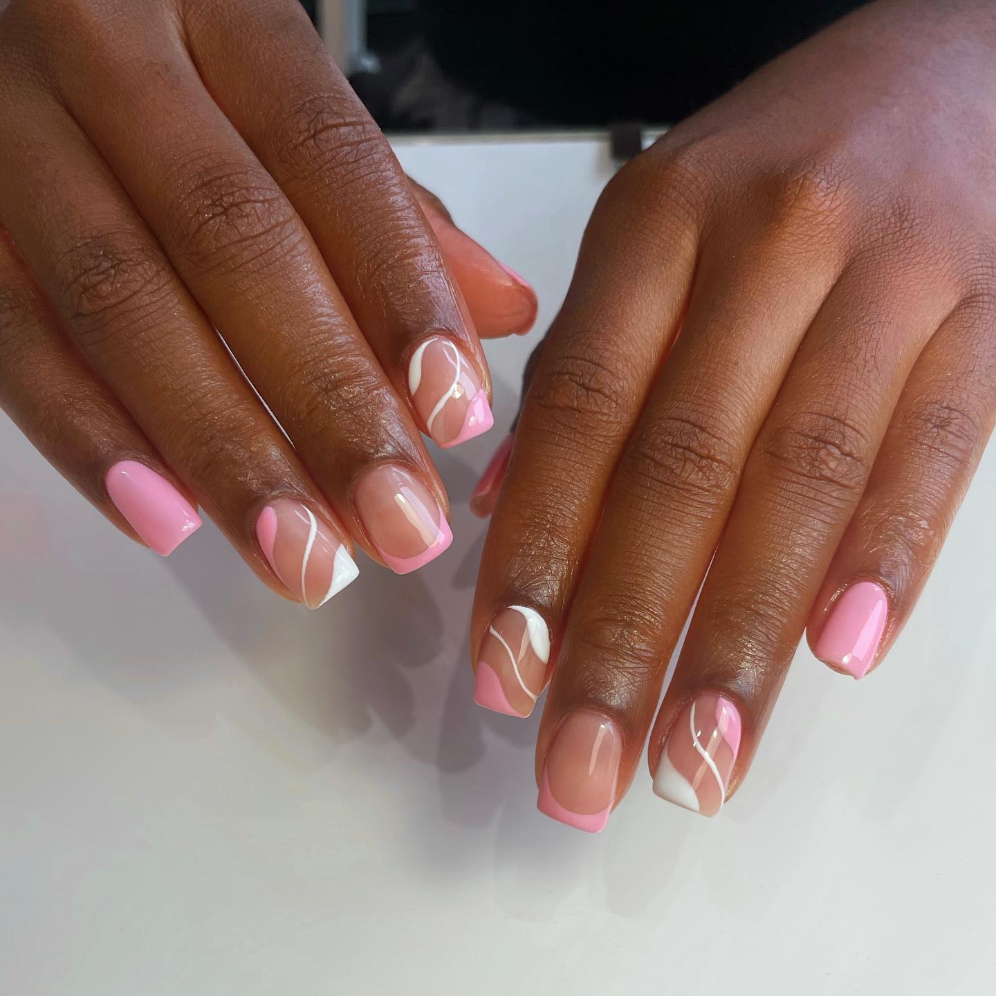 baby pink nails