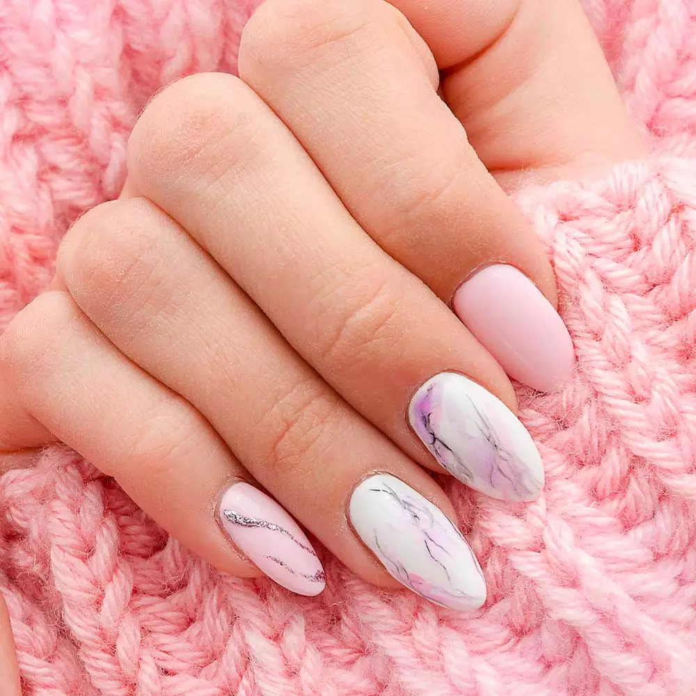 baby pink nails