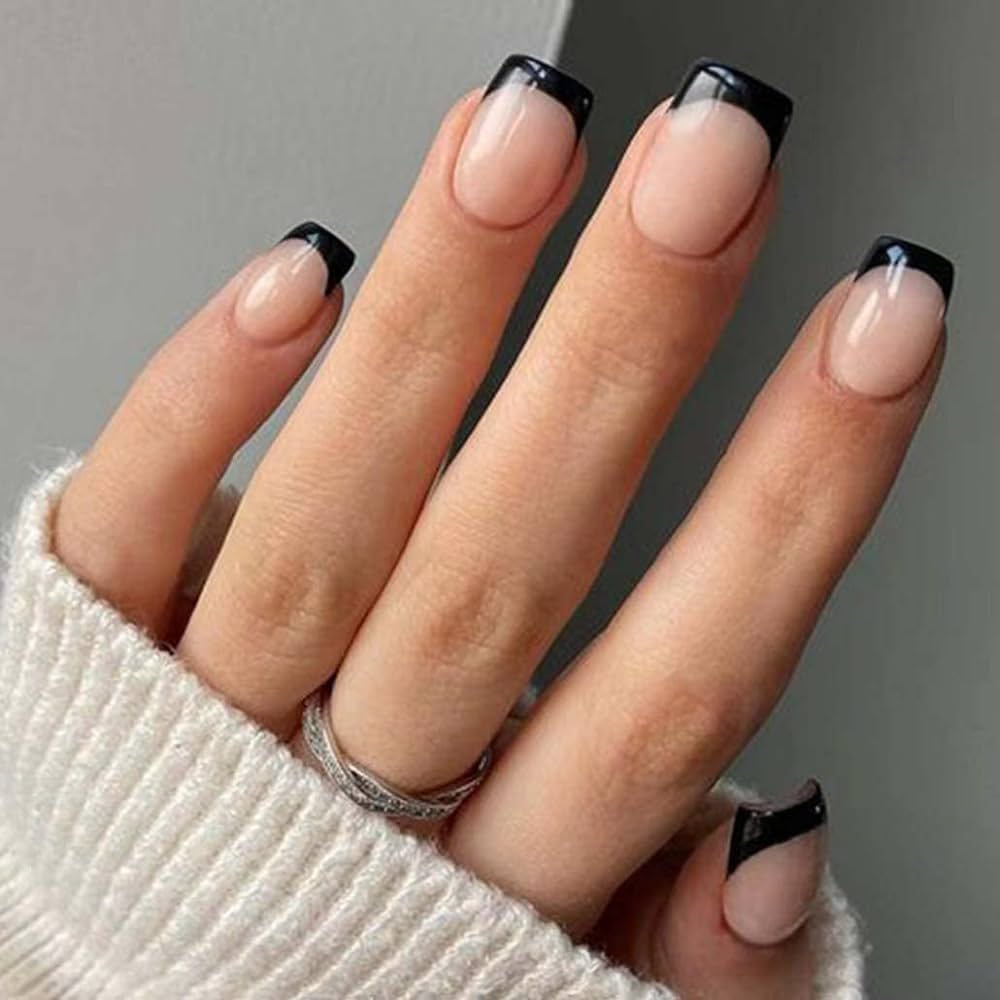 black french nails