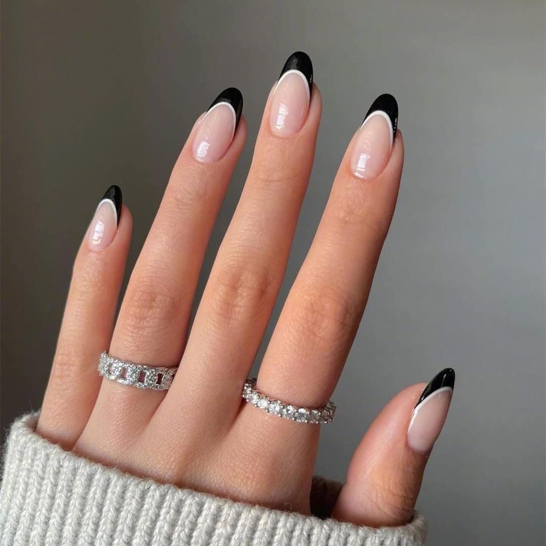 black french nails