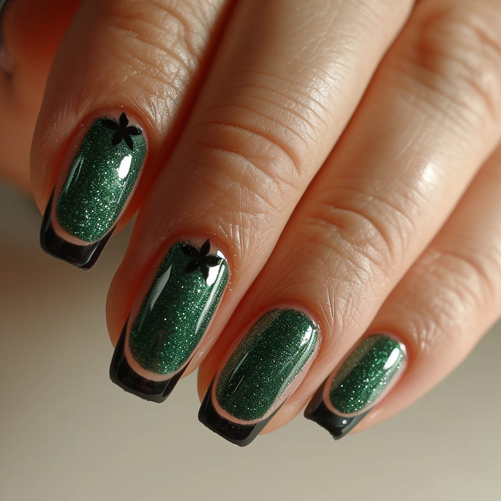 dark green nail