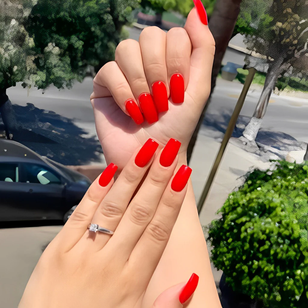 red nails