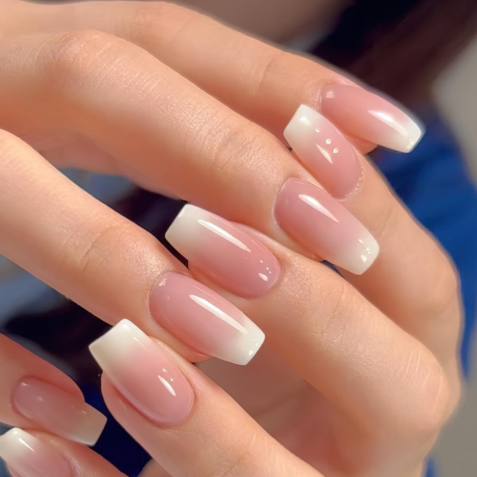 nude acrylic nails