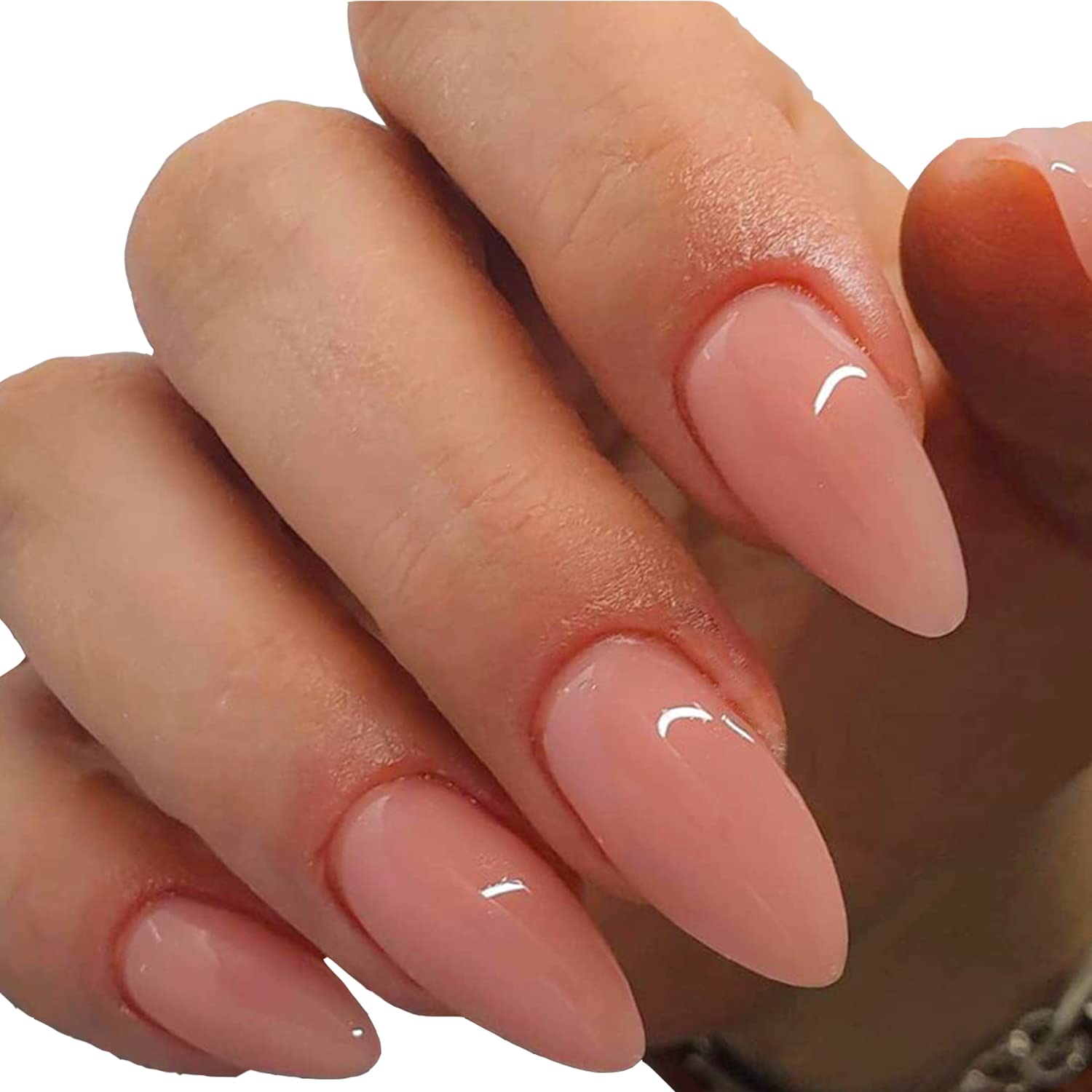 nude acrylic nails