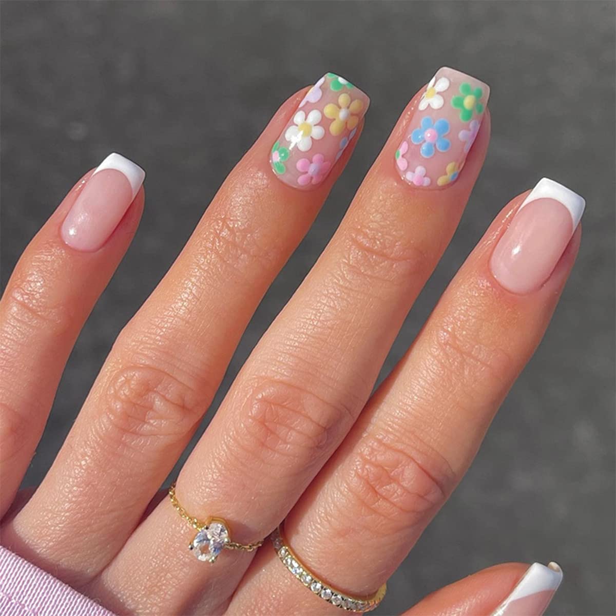 spring acrylic nails