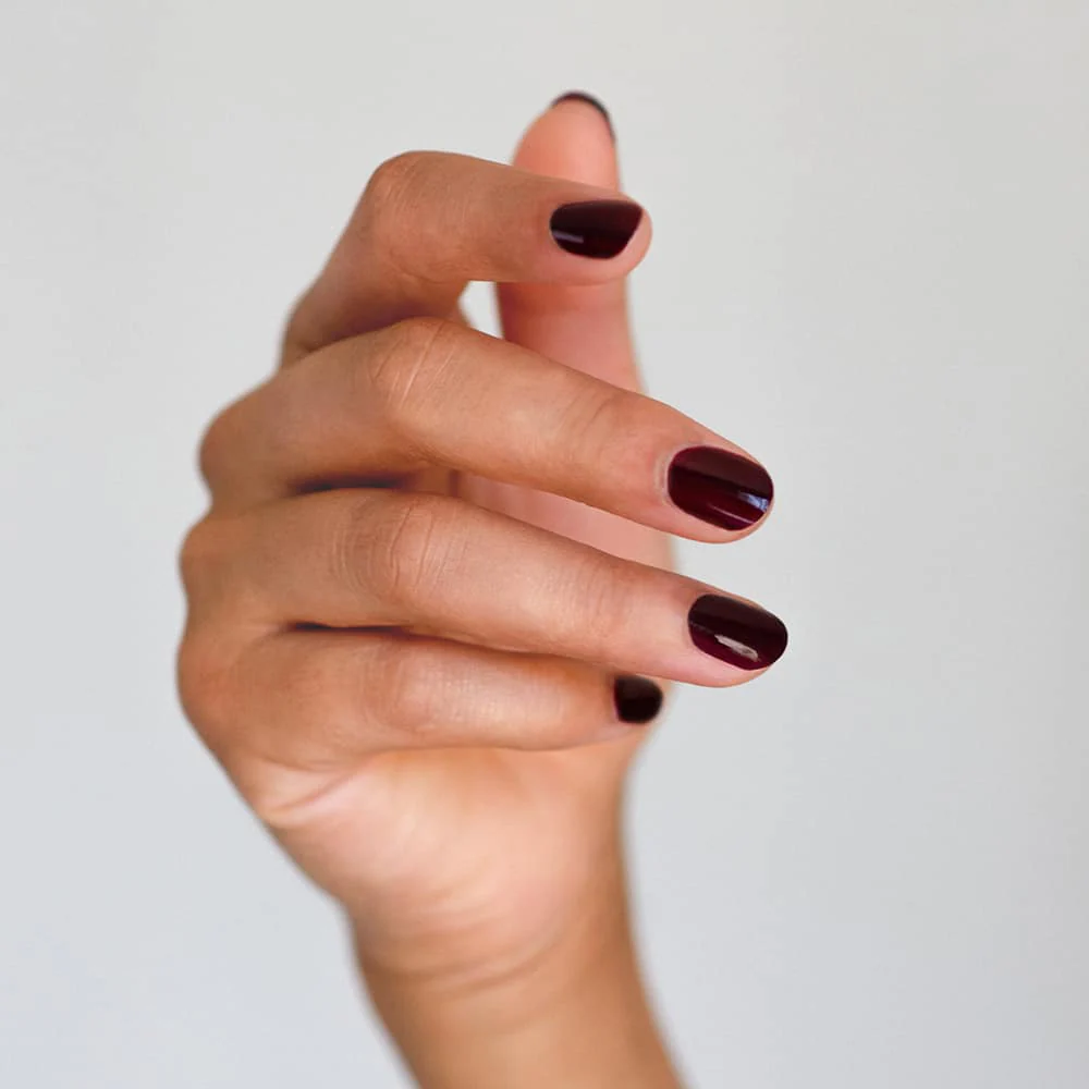 dark red nails