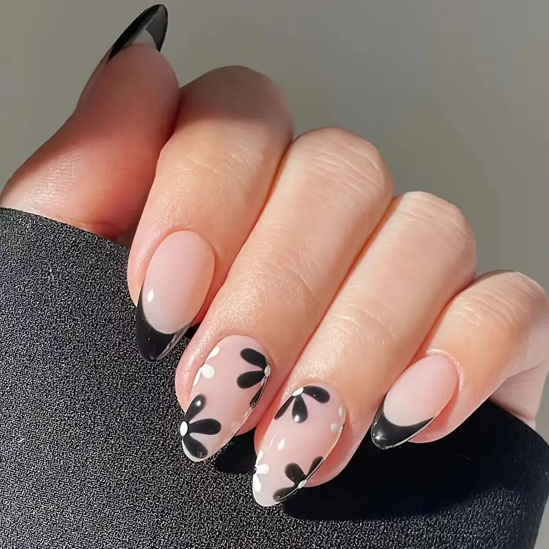 edgy almond nail designs