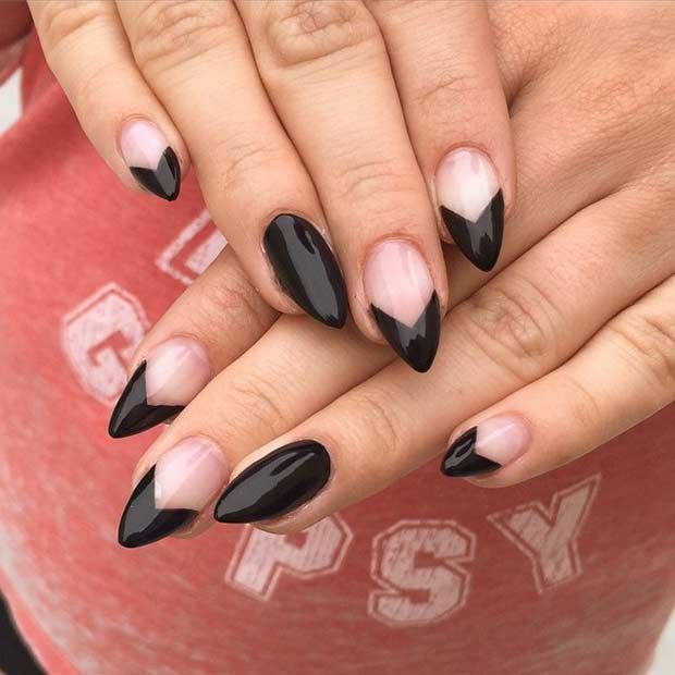 edgy almond nail designs