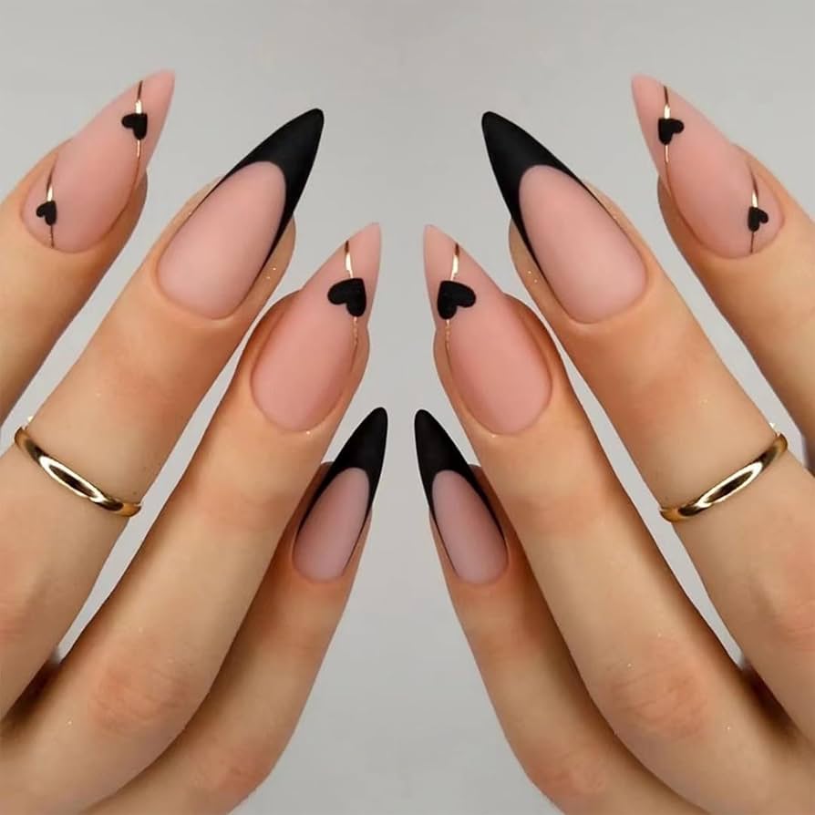 edgy almond nail designs