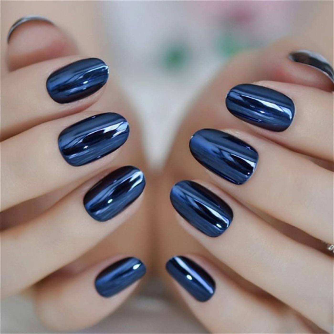 navy blue nails