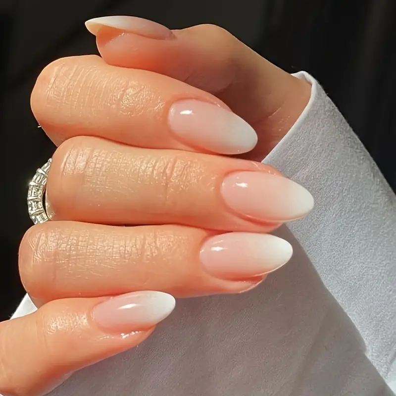 pink and white nails