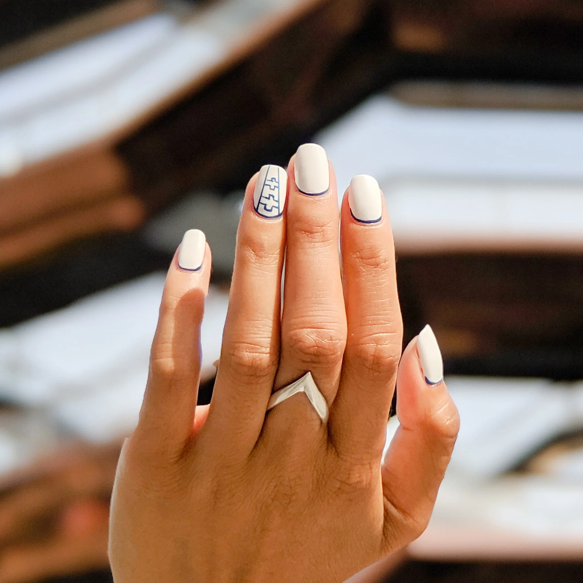 white nail polish